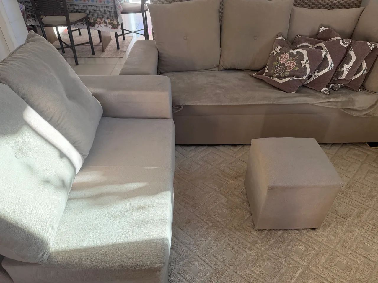 Sofá jogo $450 com as almofadas 