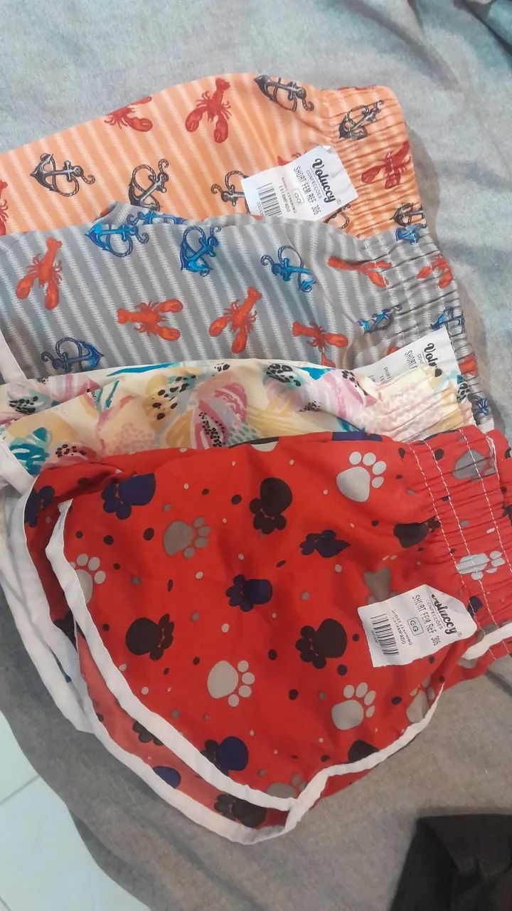 Short infantil feminino 