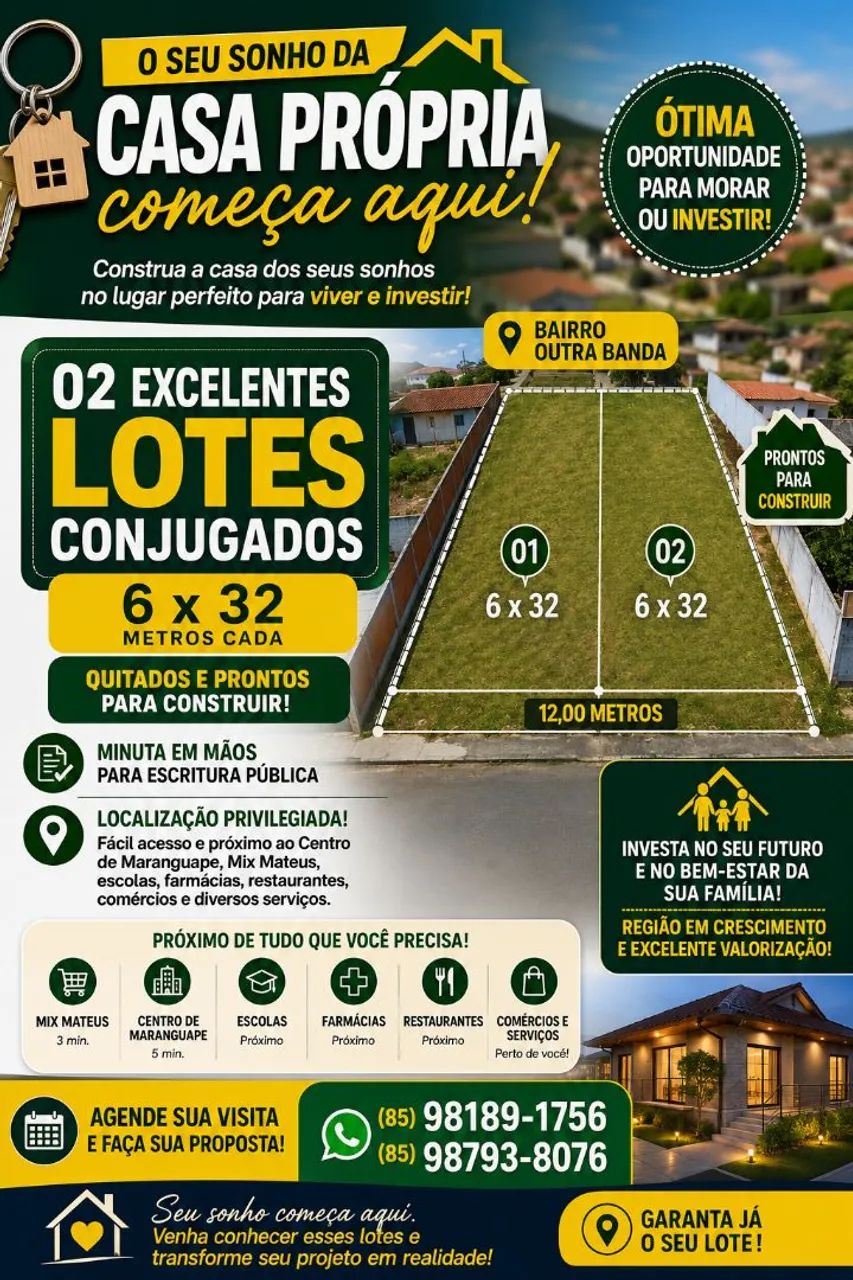 Vendo 02 Lotes Conjugados em Maranguape-Ceara  - Foto 2