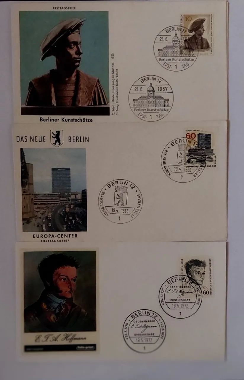 Coleção Selos Berlin 12 envelopes com Selo. - Foto 5