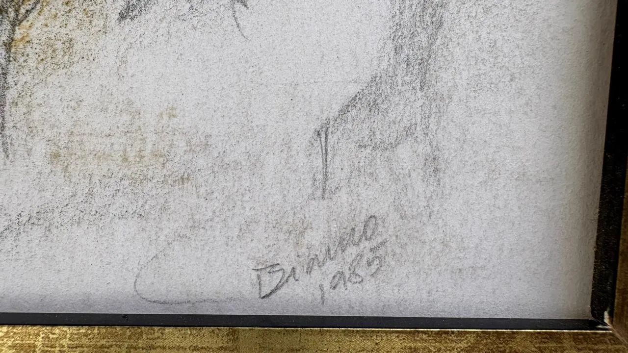 Antigo quadro com desenho  - Foto 3