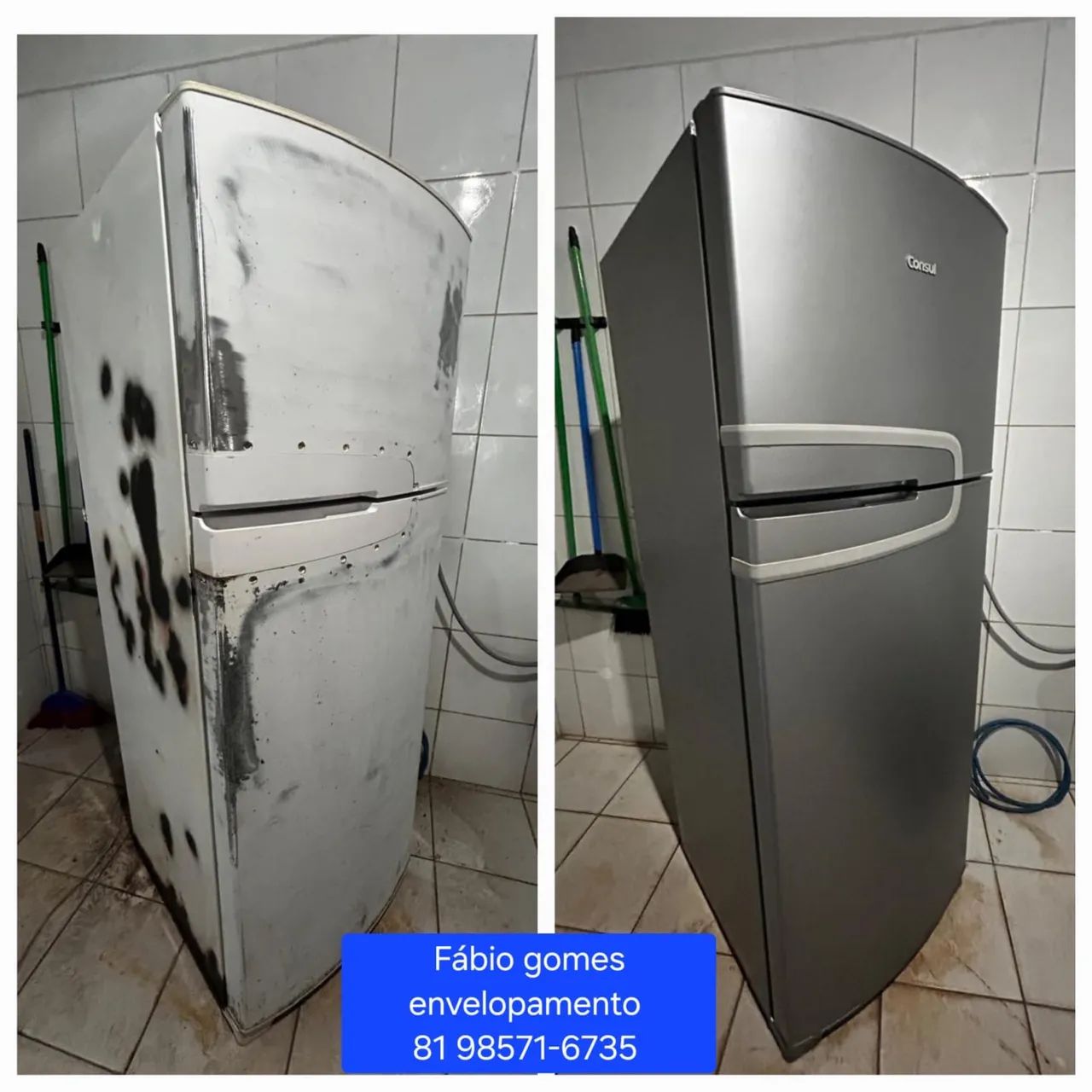 Renovando geladeira com envelopamento 