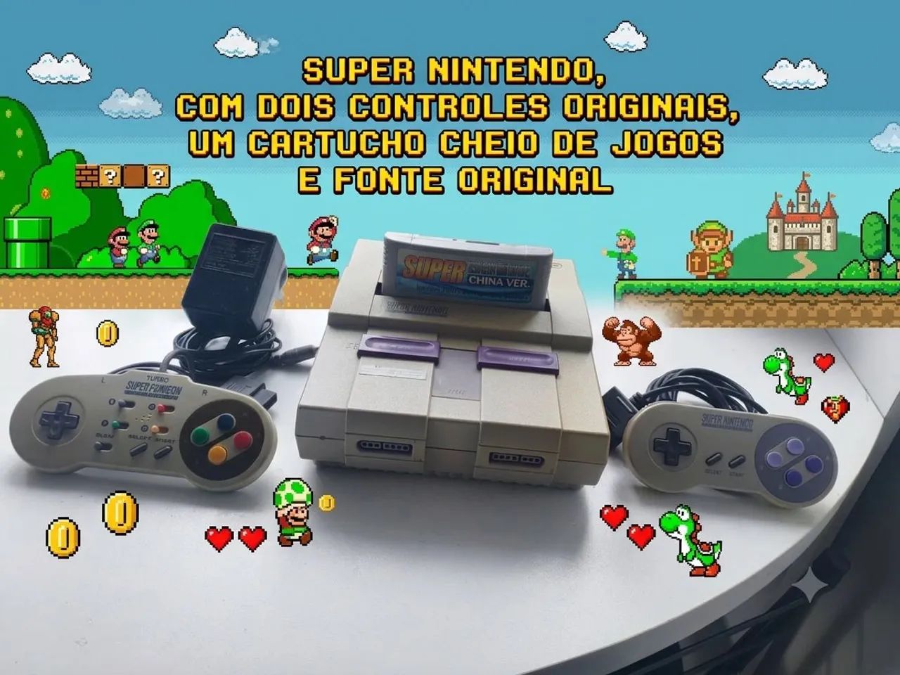 Super Nintendo raro com placa de som offboard