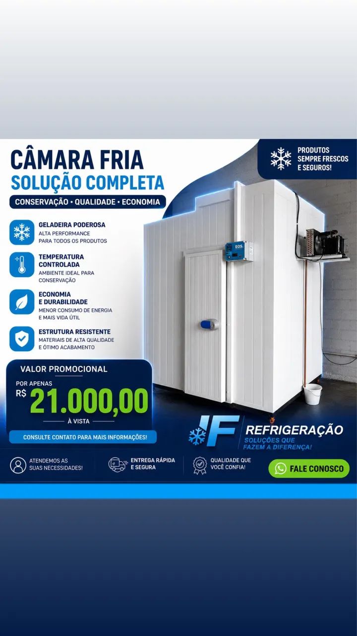 Câmara fria valor imperdível 