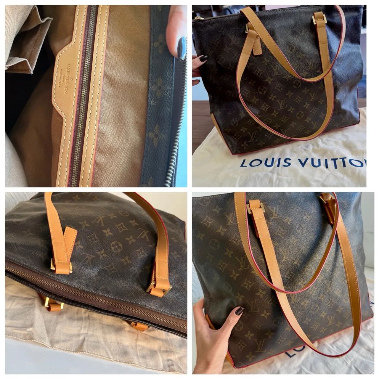 Bolsa Louis Vuitton - Modelo Cabas Mezzo Monogram Autêntica Original - Foto 3