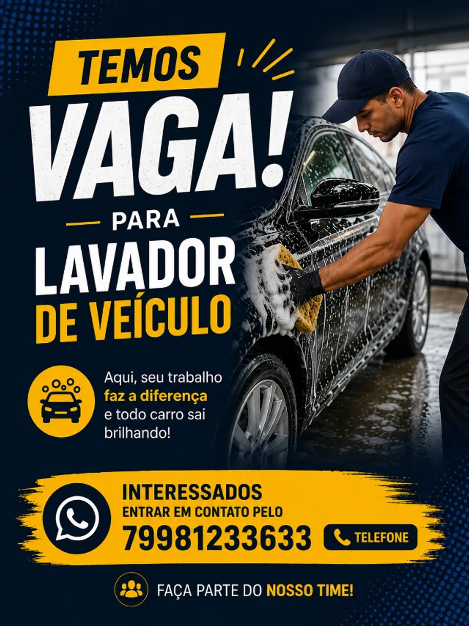 VAGA PARA LAVADOR