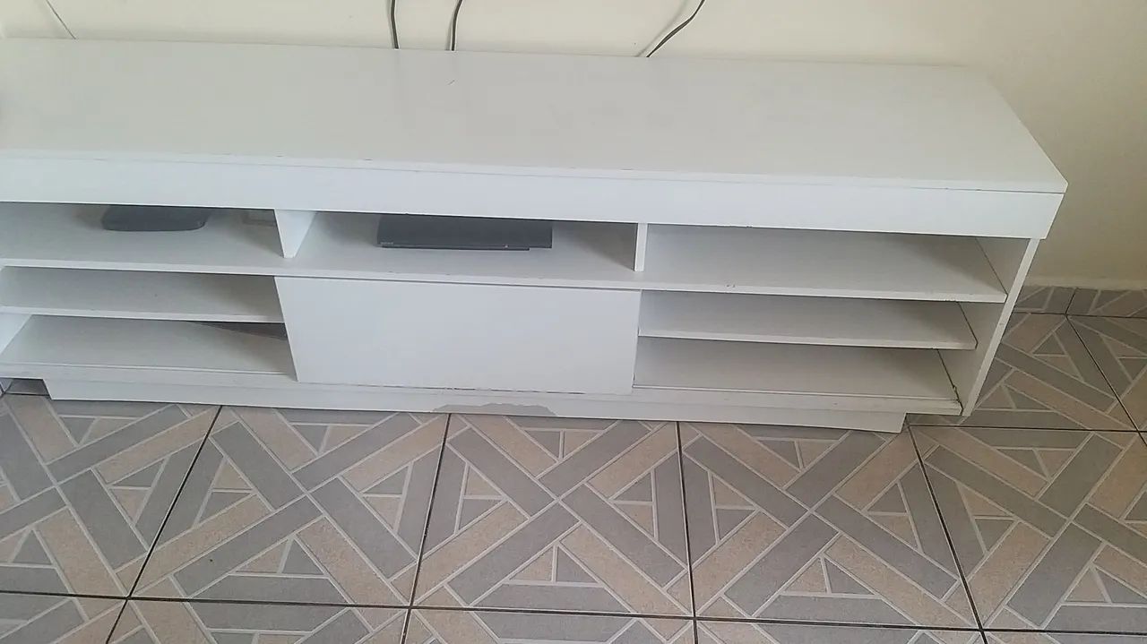 Painel e Rack Branco usado *Sem a TV*  - Foto 3