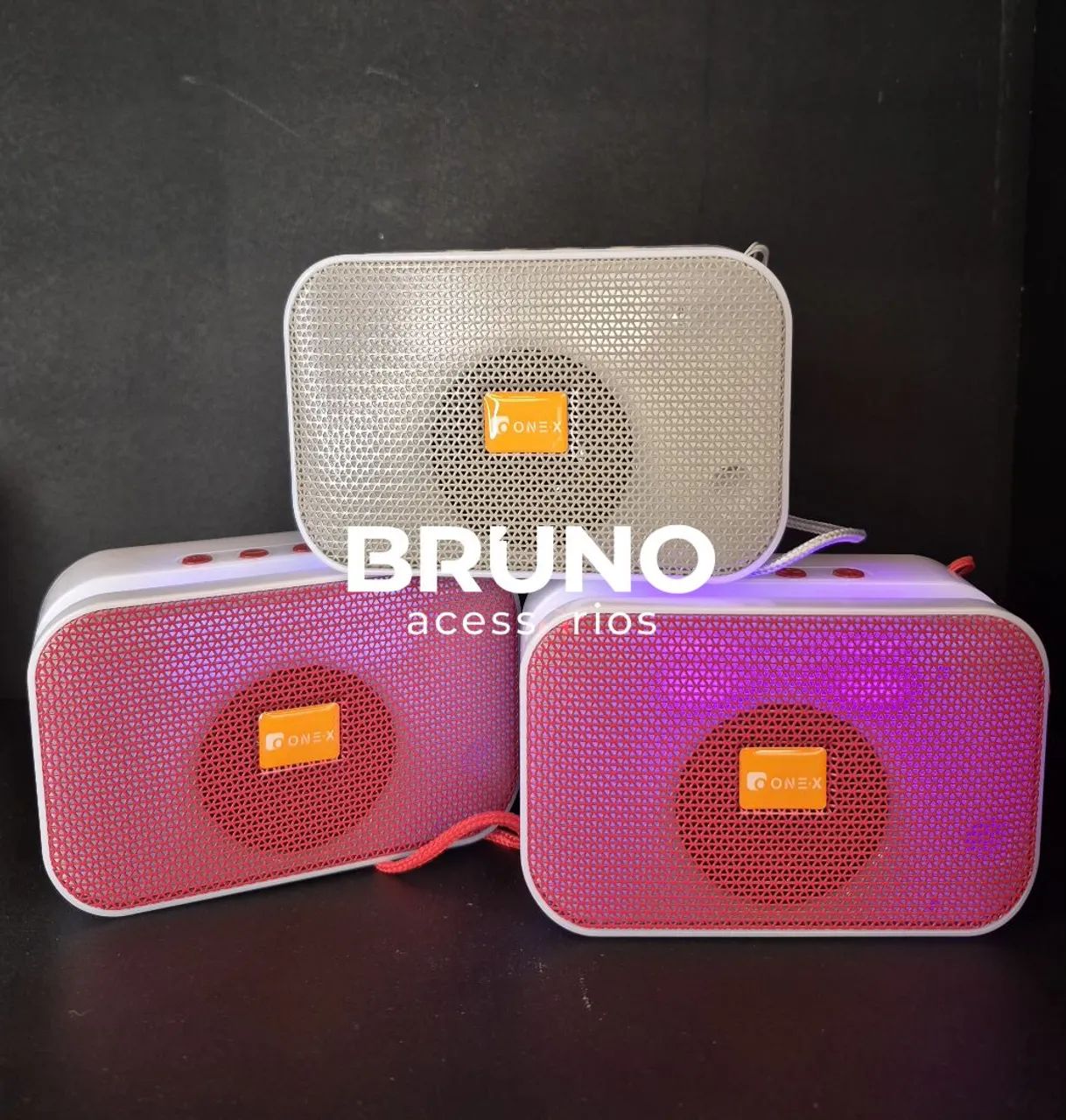 Caixa de som Bluetooth OneX com led - Foto 2