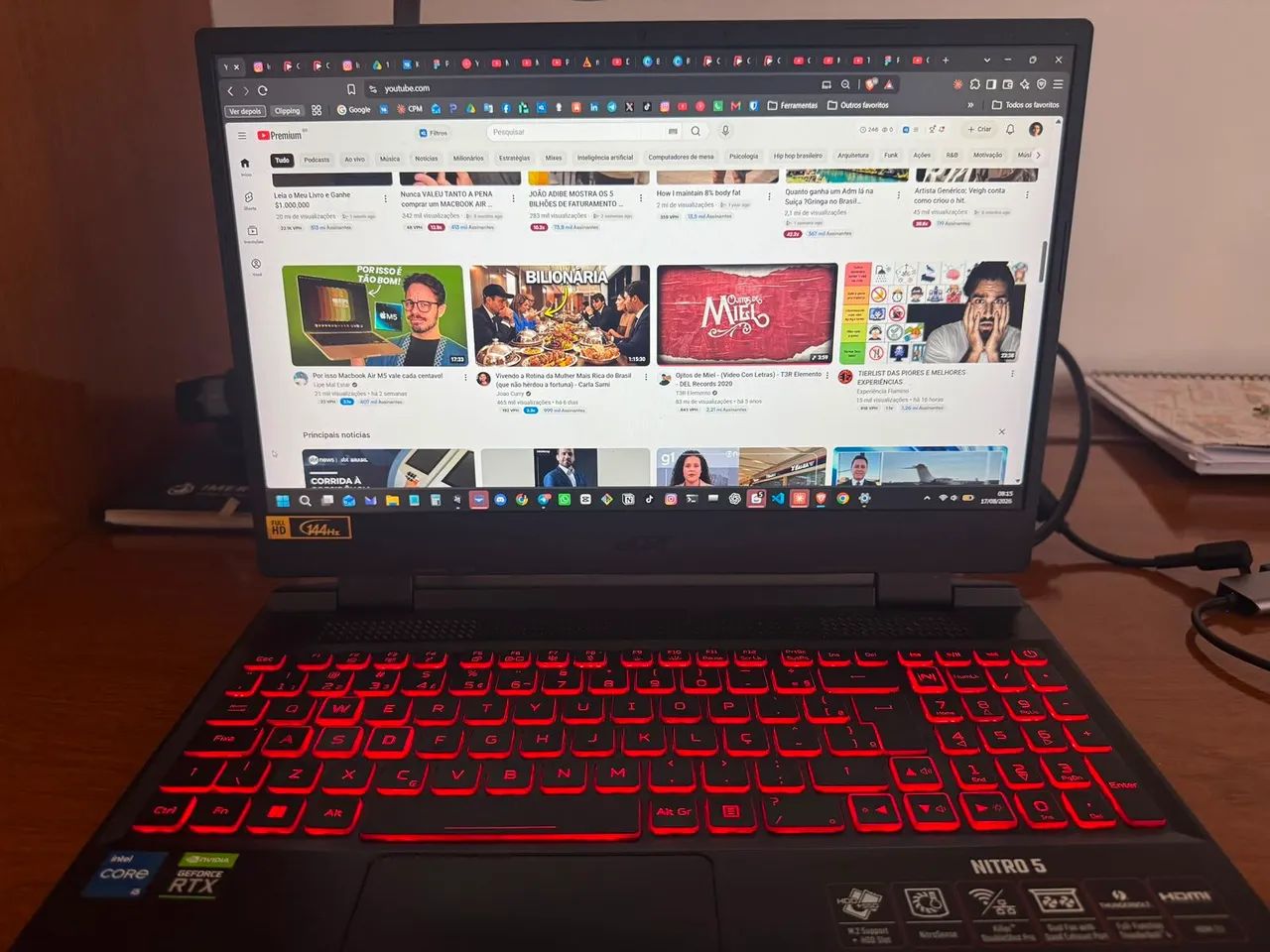 Notebook Gamer RTX i5 - 12450H - 16GB RAM 