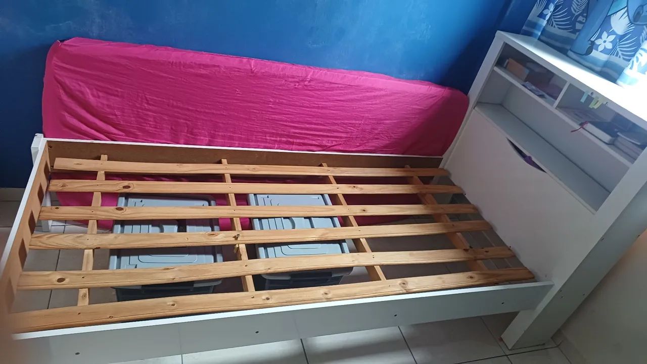 Cama Solteiro com Baú e Colchão Ortopédico D33 - Foto 5