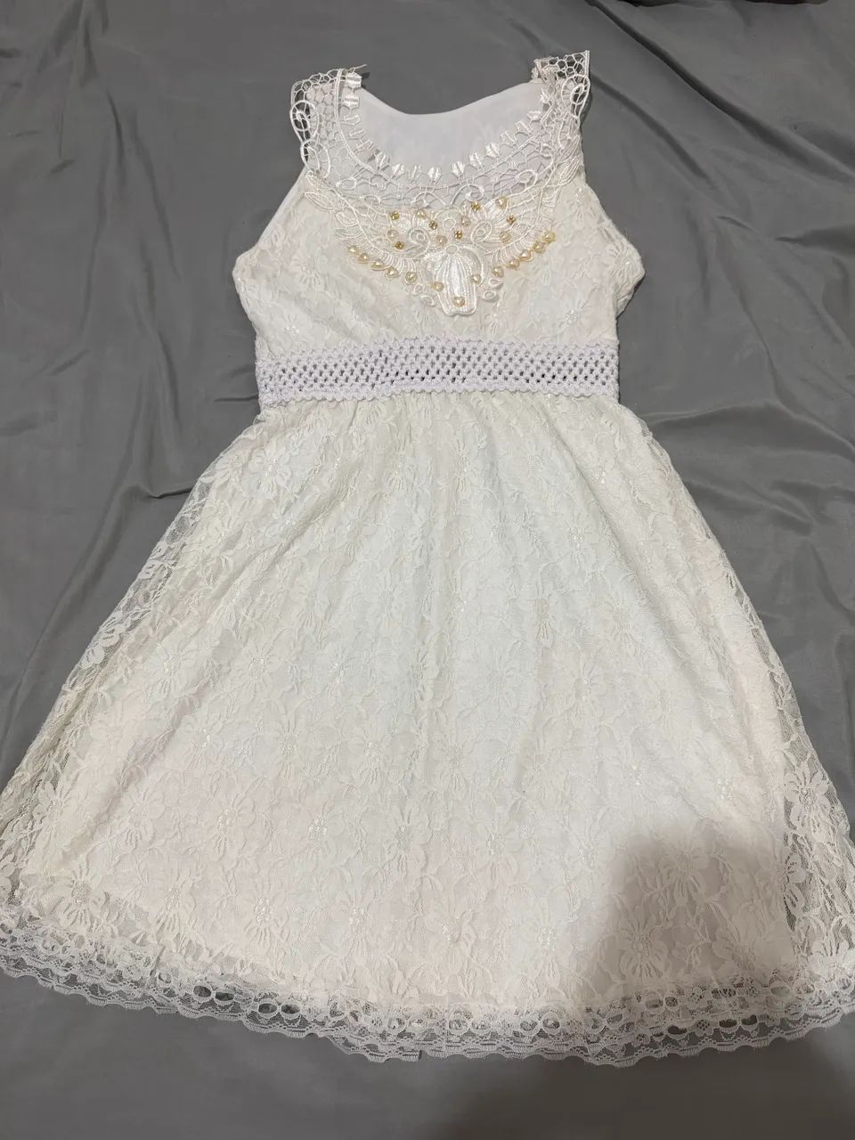 Vestido branco renda 