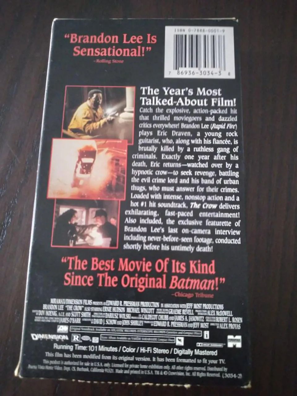 THE CROW VHS IMPORTADA 1994 - Foto 2