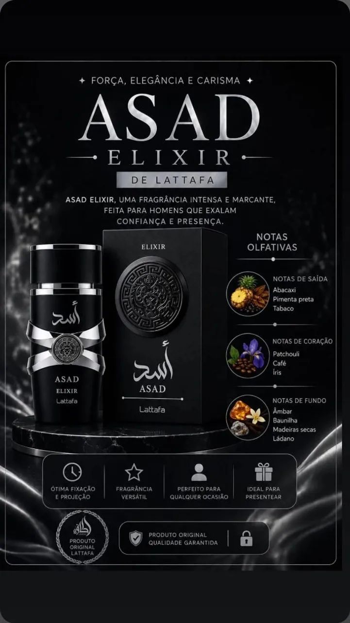 Perfume Árabe Lattafa Asad Elixir  - Foto 2