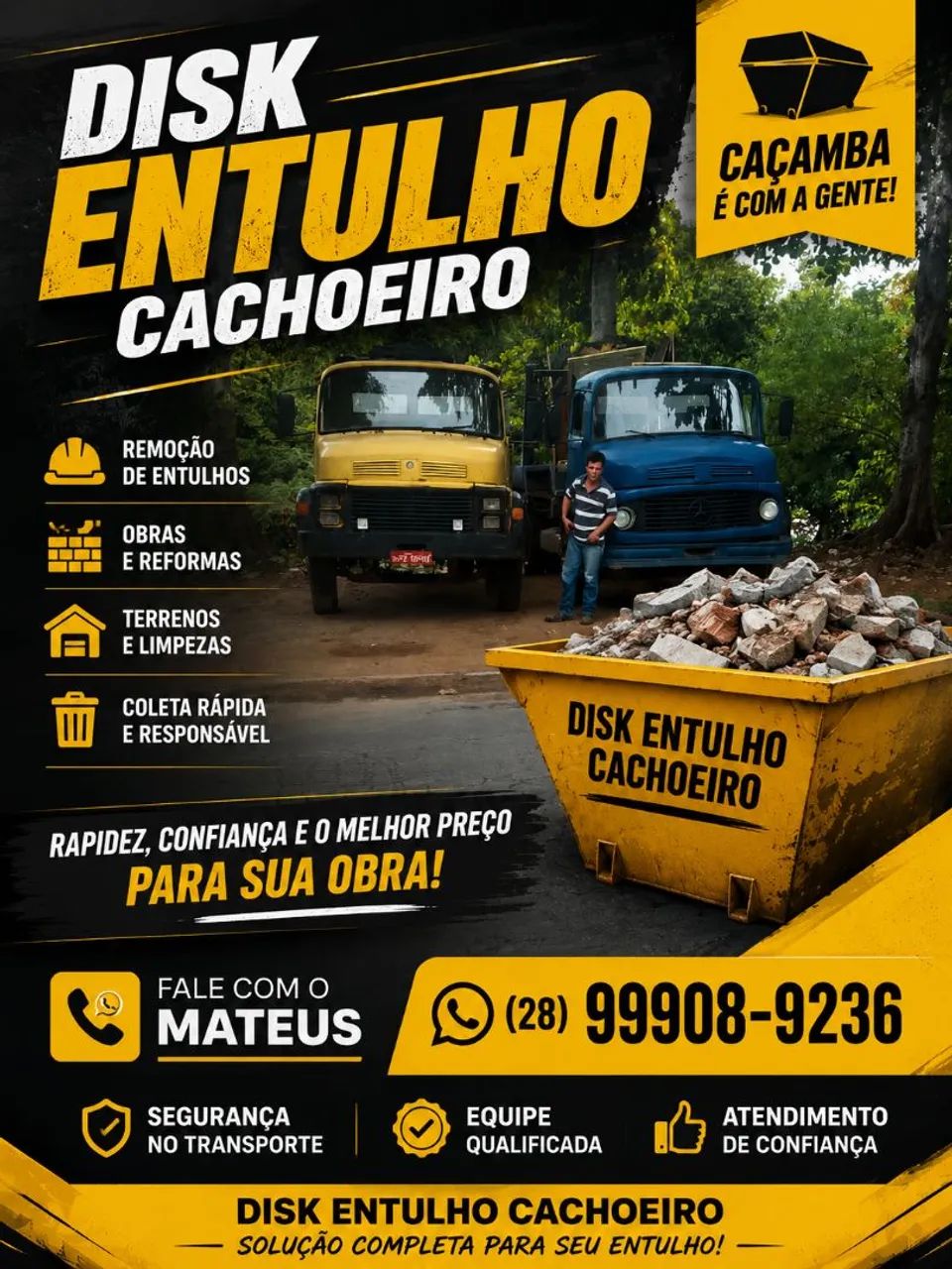 Caçambas para entulho