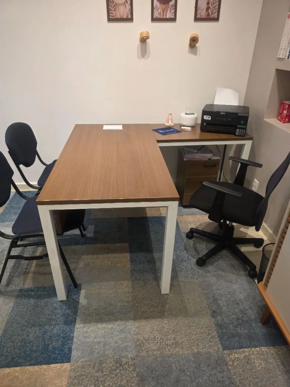 Mesa em L para escritório  - Foto 3