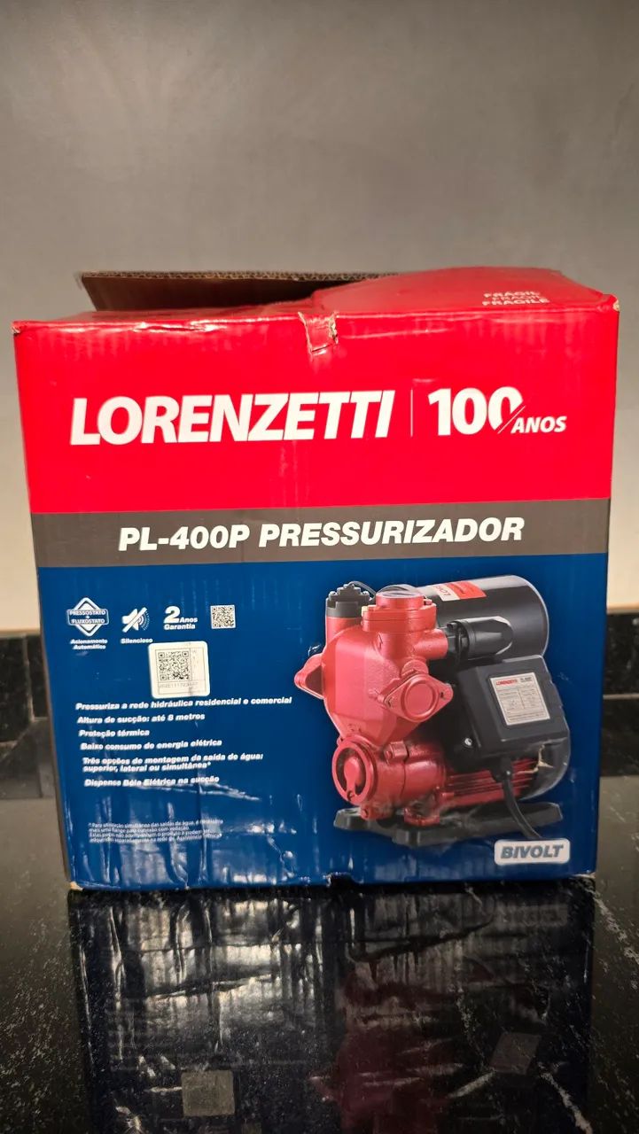 Bomba Pressurizadora Lorenzetti PL 400P 370W 40MCA Água - Foto 4