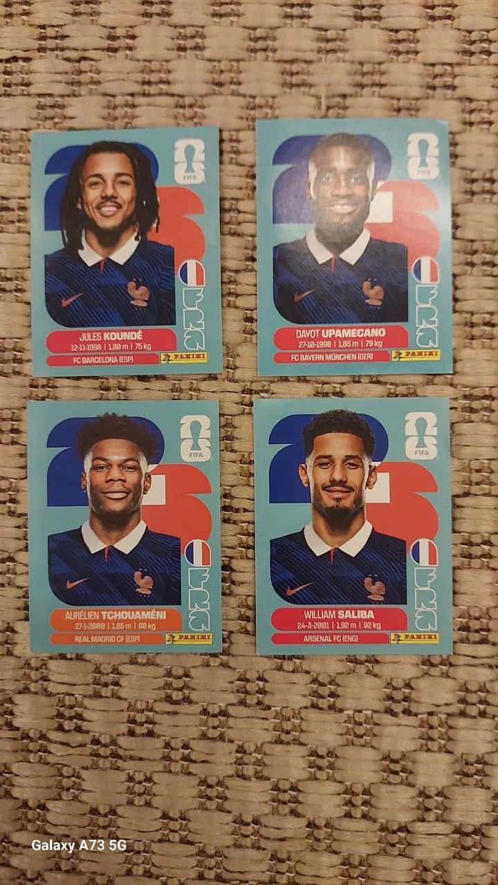 Figurinhas copa 2026 - 4 figurinhas da França