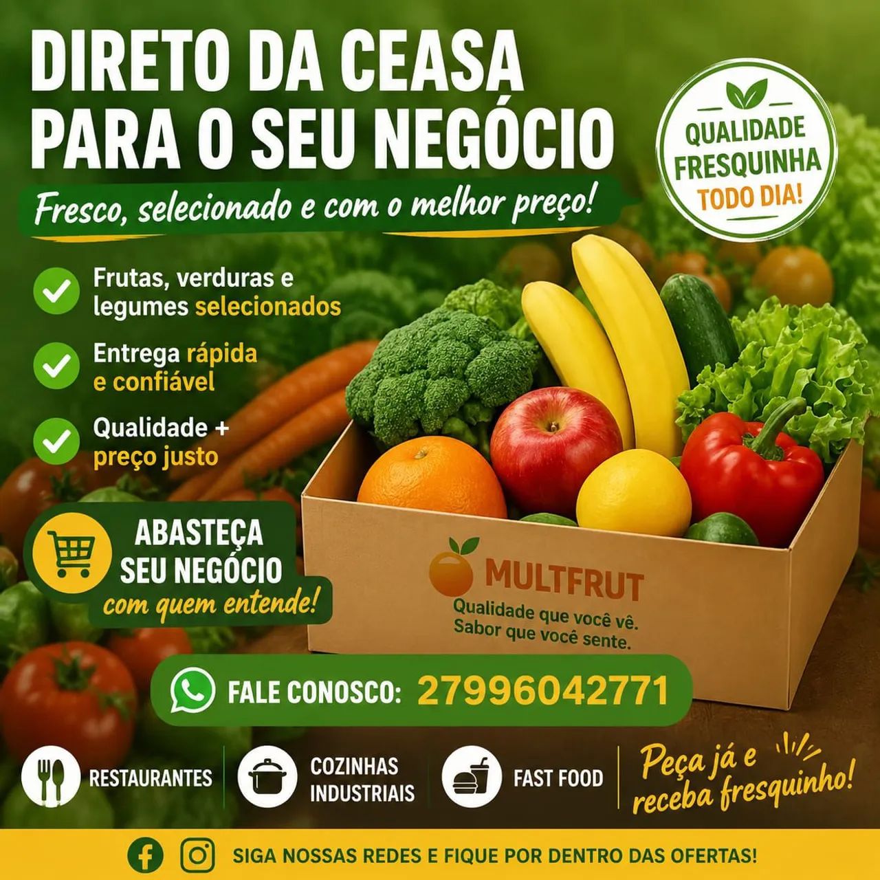 Direto da Ceasa pra seu restaurante 