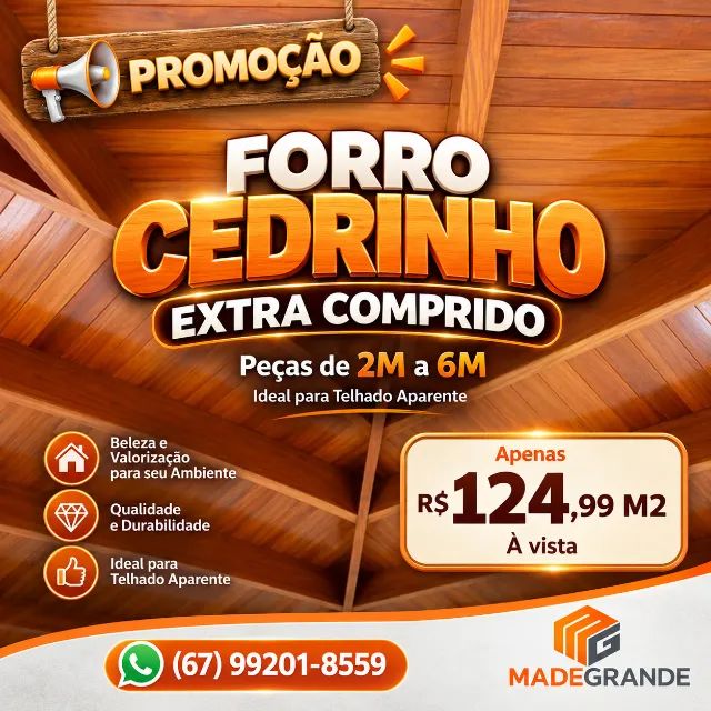 Forro Cedrinho Extra COMPRIDO