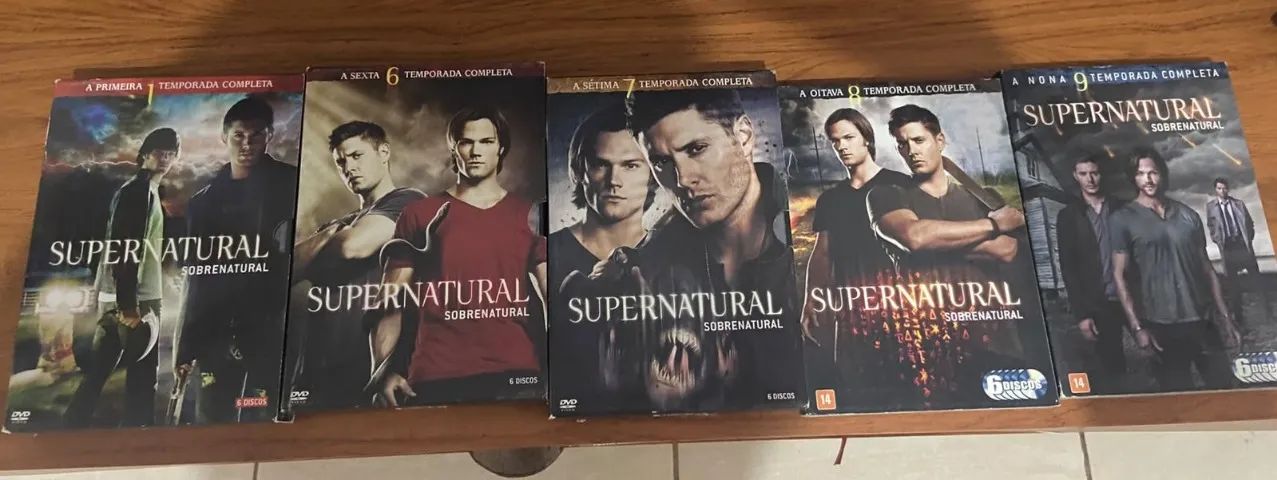 BOX da Série Supernatural - Temporadas 1,6,7,8 e 9.