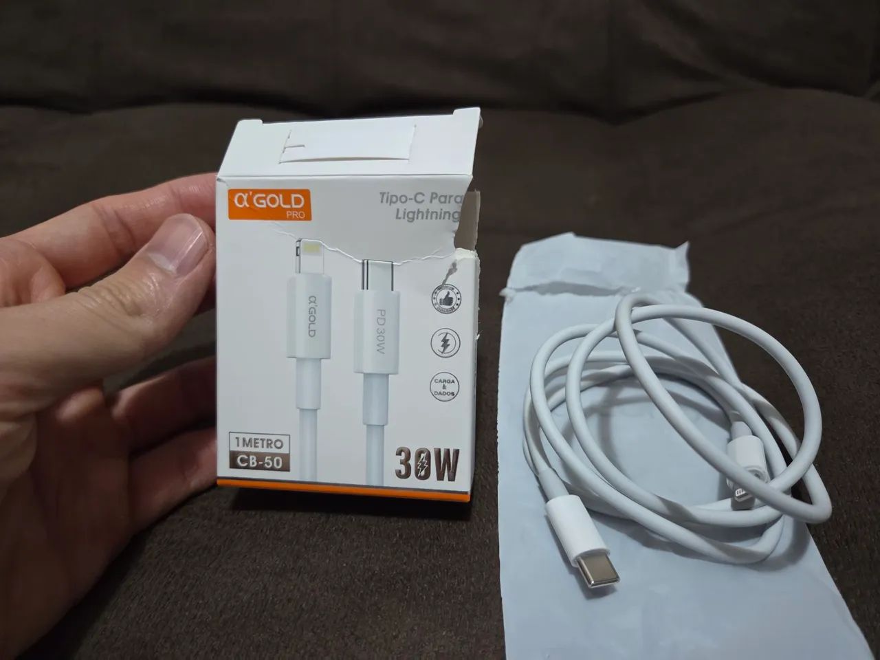 Cabo para IPhone (lightning para tipo C)
