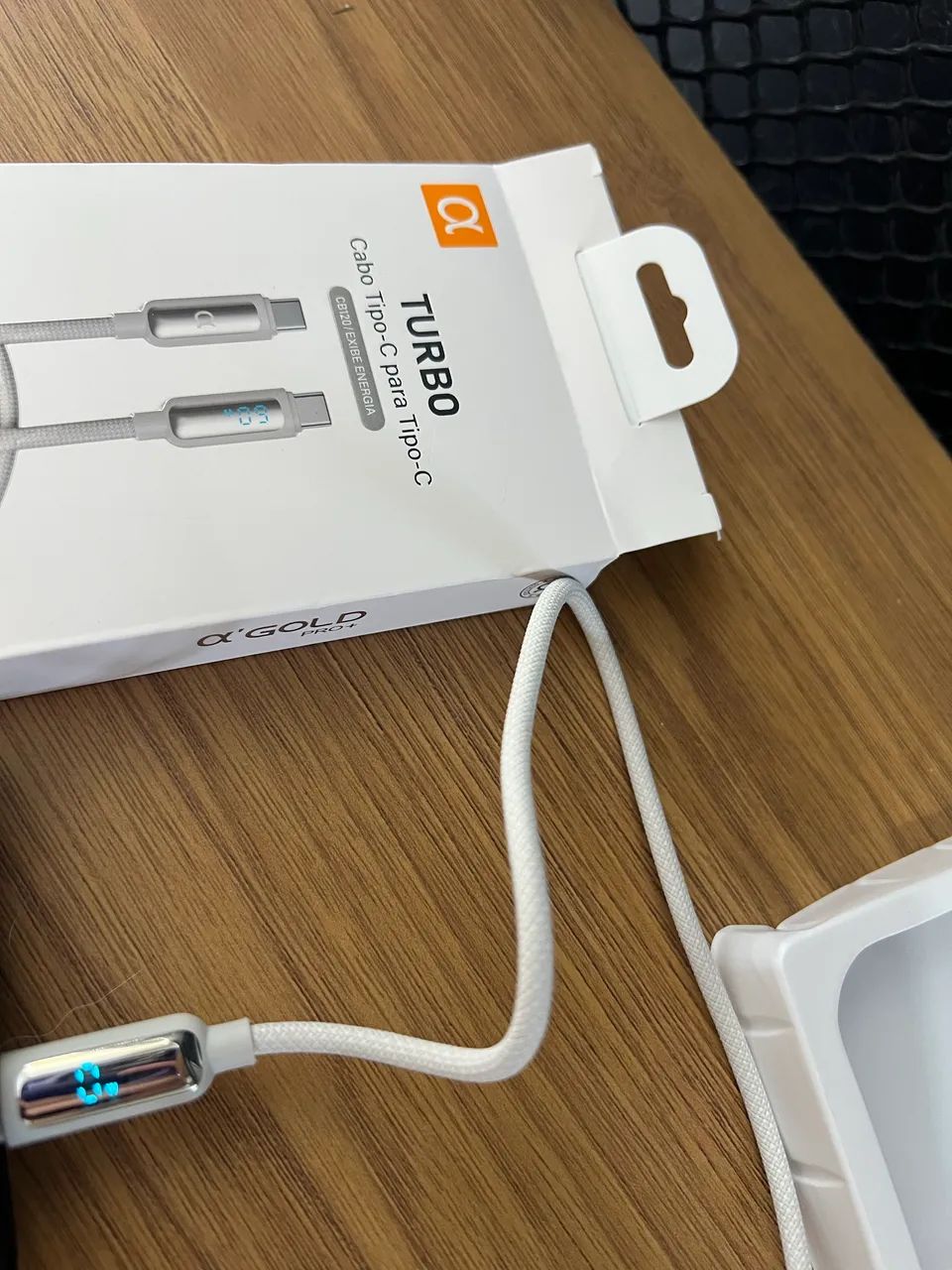 Cabo USB-C Tipo C 60W Trançado 1M Premium De Nylon Compatível com iPhone  - Foto 4