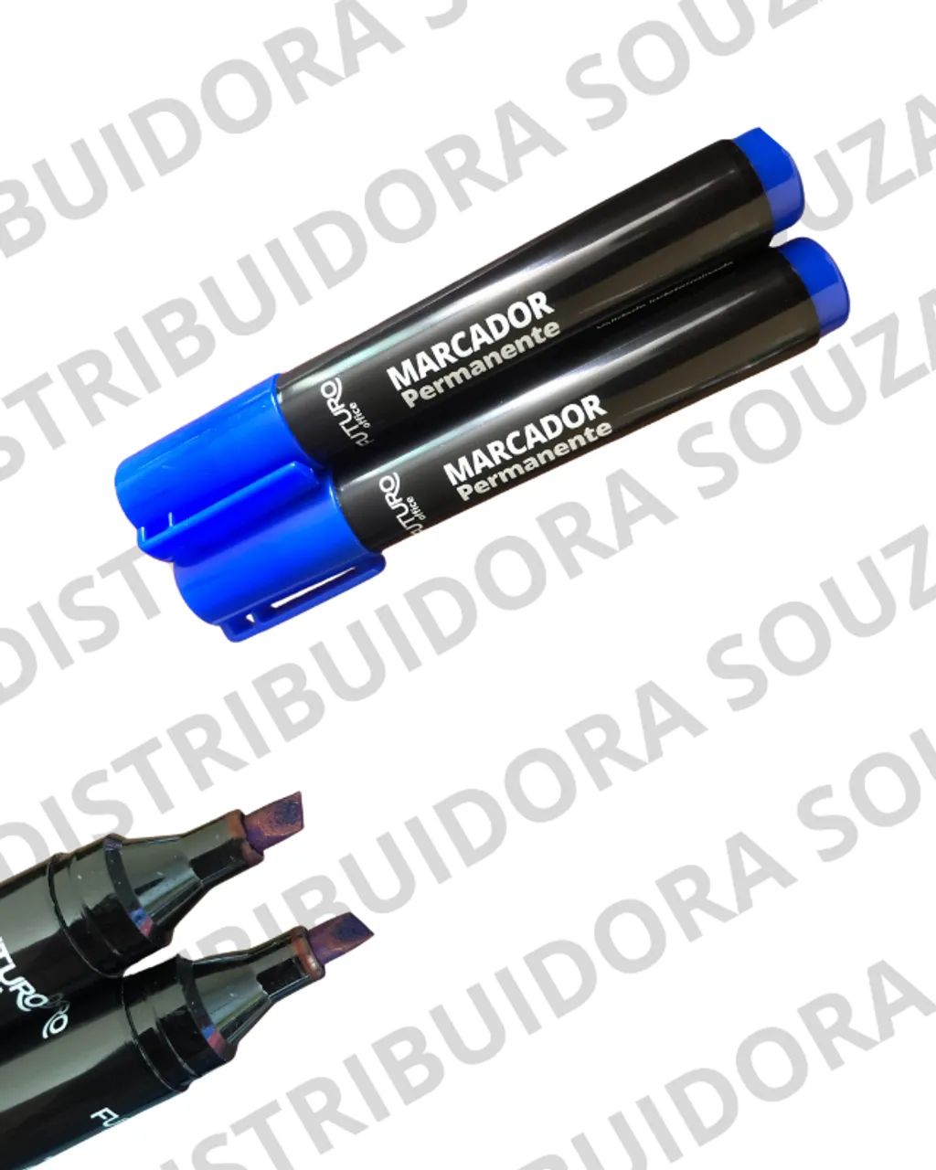 MARCADOR PERMANENTE AZUL UNIDADE - Foto 2