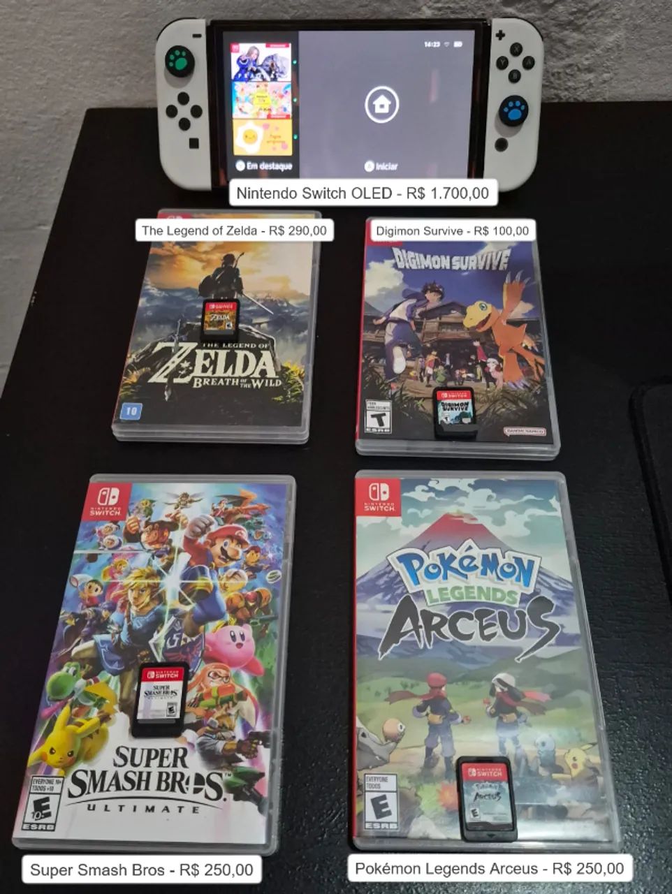 Nintendo Switch まとめ売り 5本 Nintendo Switch Oled (5 meses) + Acessórios Originais tbm + Caixa