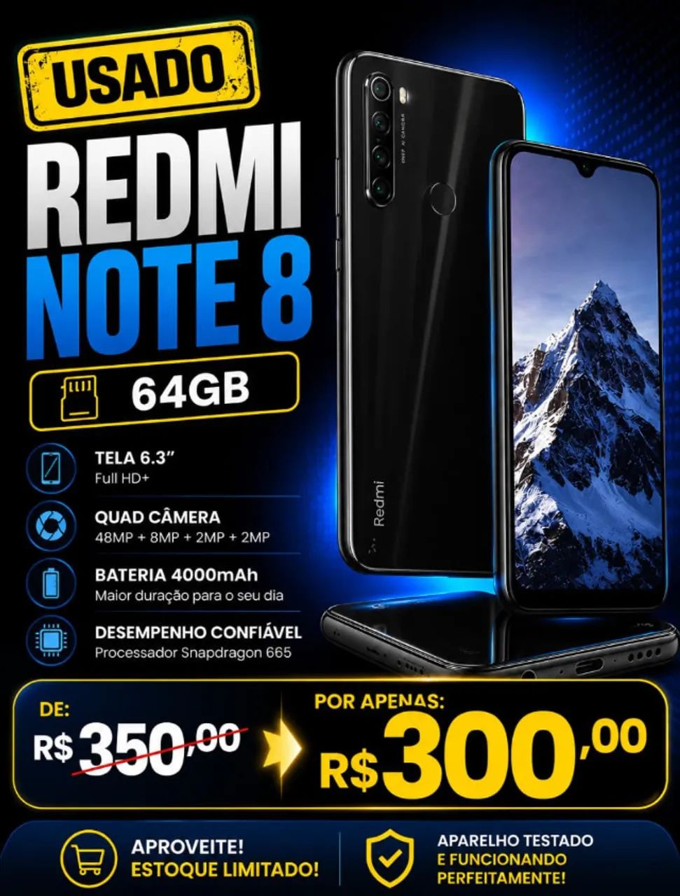 redmi note 8 300,00