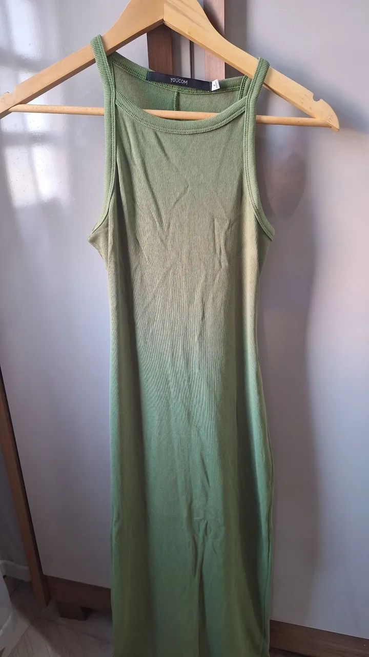 Vestido midi verde youcom halter - Foto 3