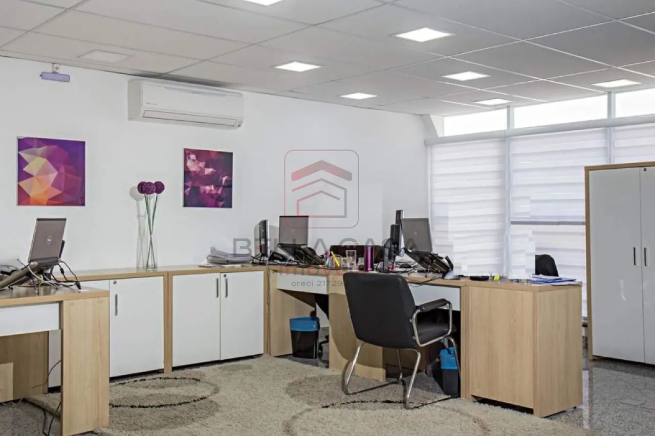 123,06 m² - Excelente sala comercial, sem os móveis, com ar condicionado, 3 banheiros - Foto 9