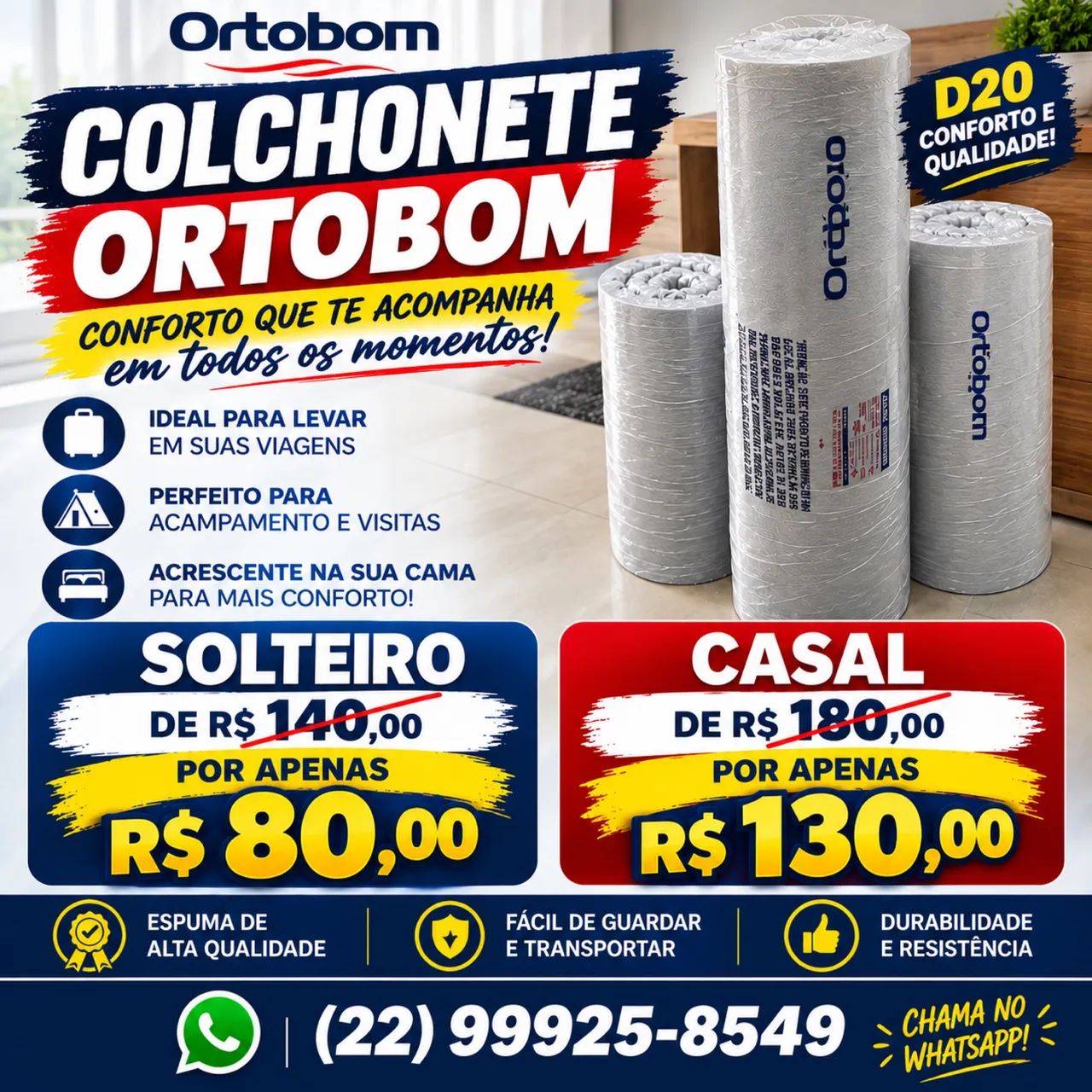 Vendo colchonete Ortobom 