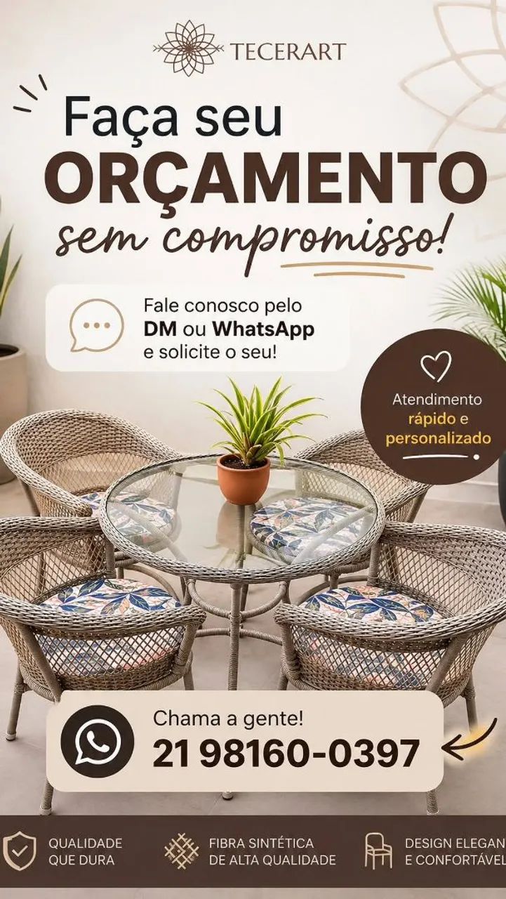 Móveis de fibra sintética 