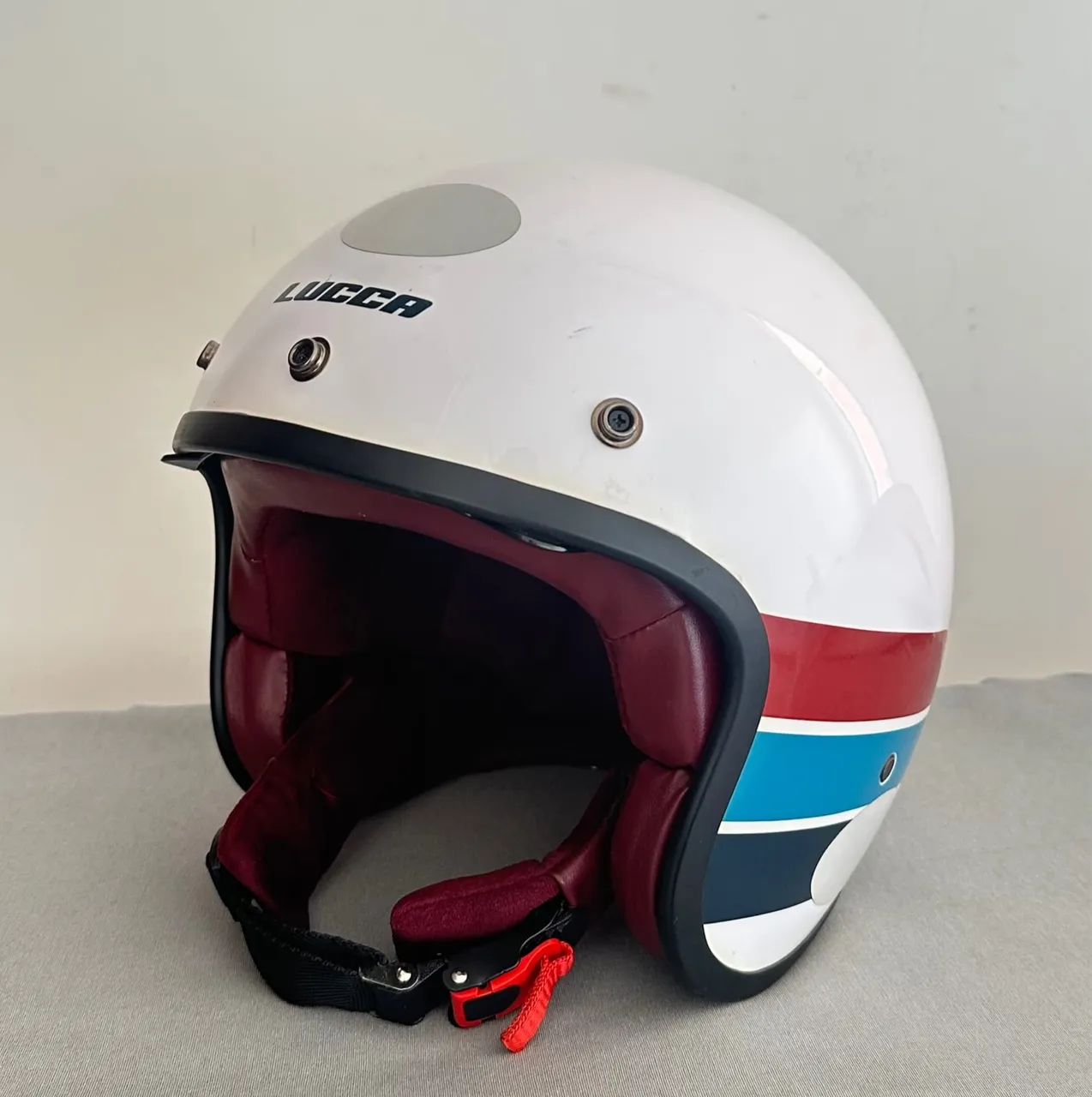 Capacete Lucca - branco interna bordo  - Foto 2