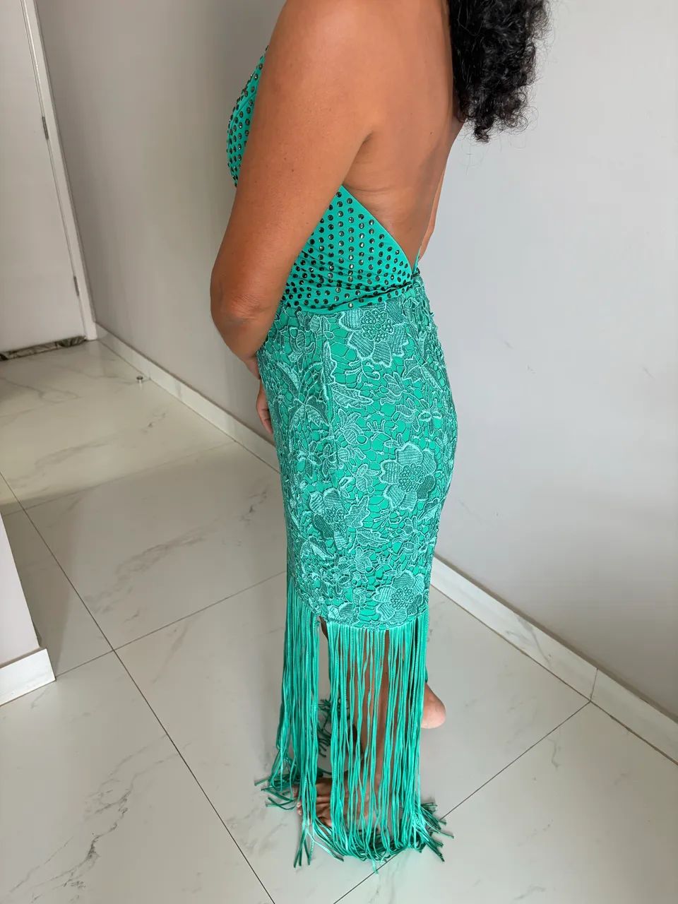 Vestido de festa verde - Foto 4