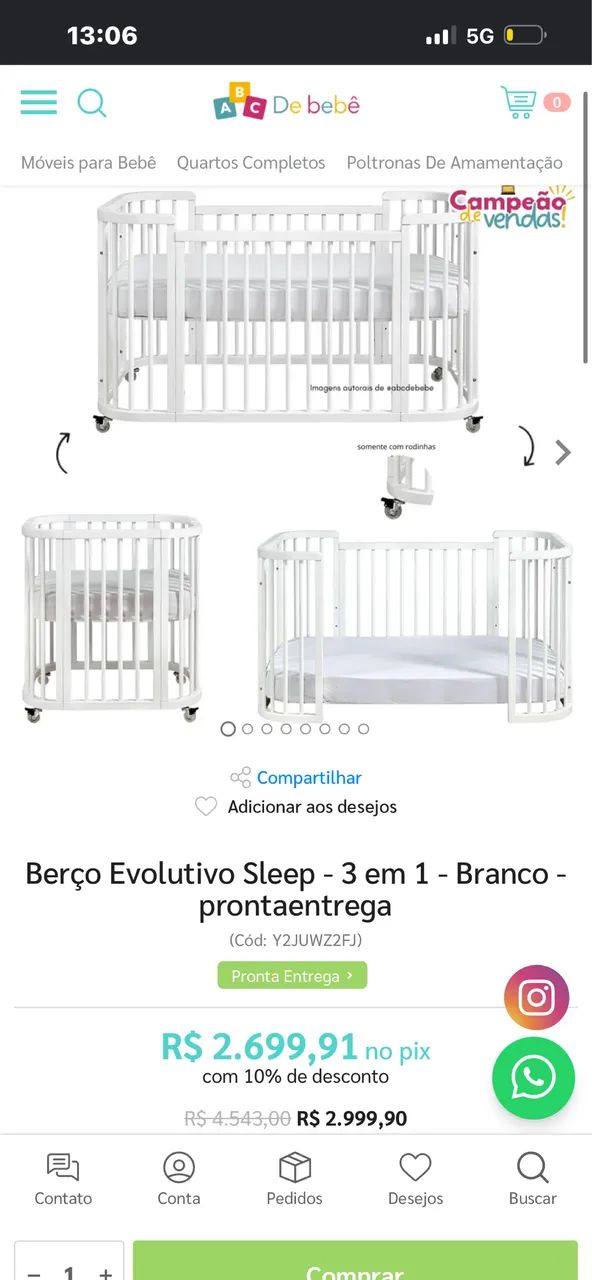 Berço evolutivo 3 em 1 - Foto 5