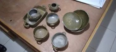 Antigo Jogo Para Feijoada Sopa Em Barro - Foto 2