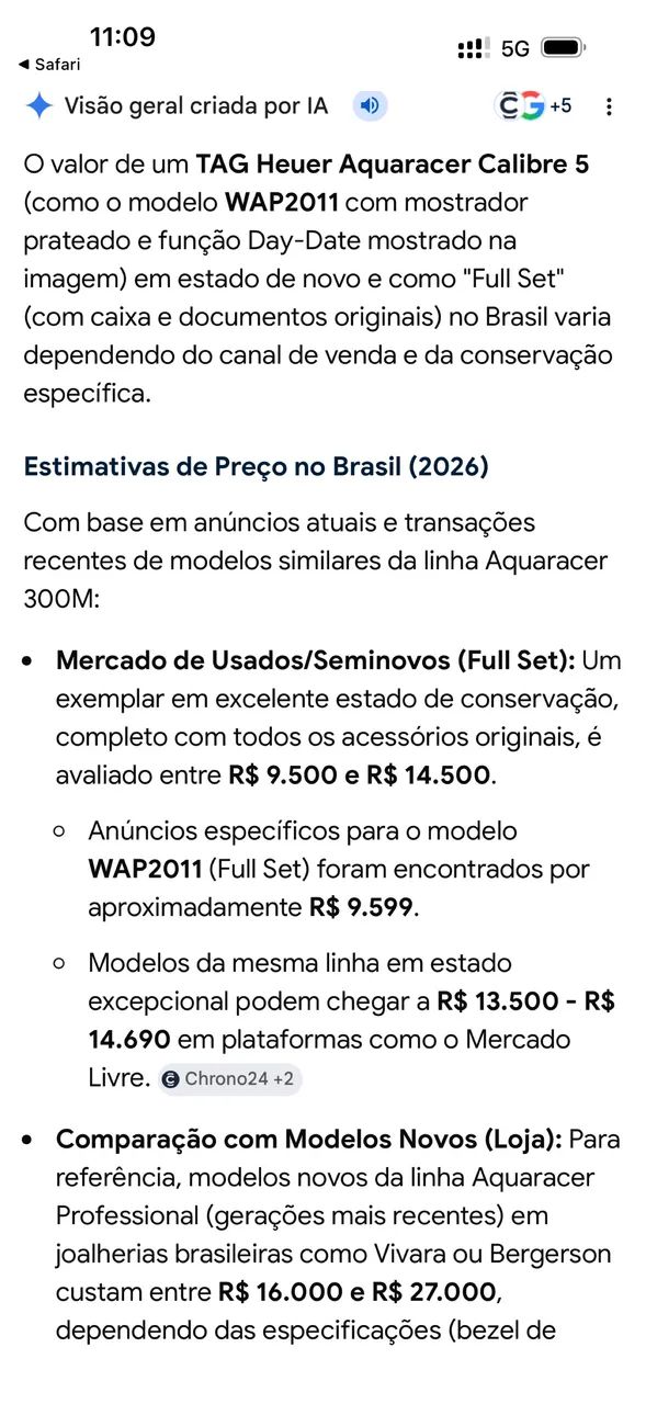 Relógio TAG Aquaracer Automático Fullset - Foto 3
