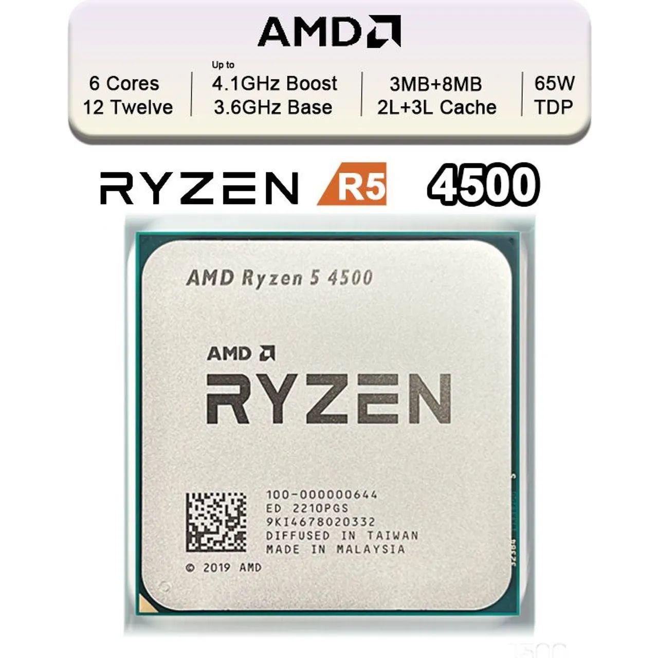 Ryzen 5 4500 troco em superio com volta minha