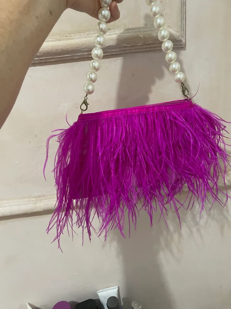 Vendo linda bolsa de pluma