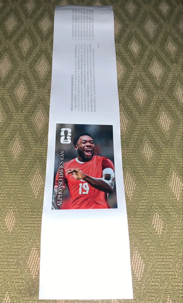 Figurinha Copa 2026 Alphonso Davies no Rótulo original - Foto 2