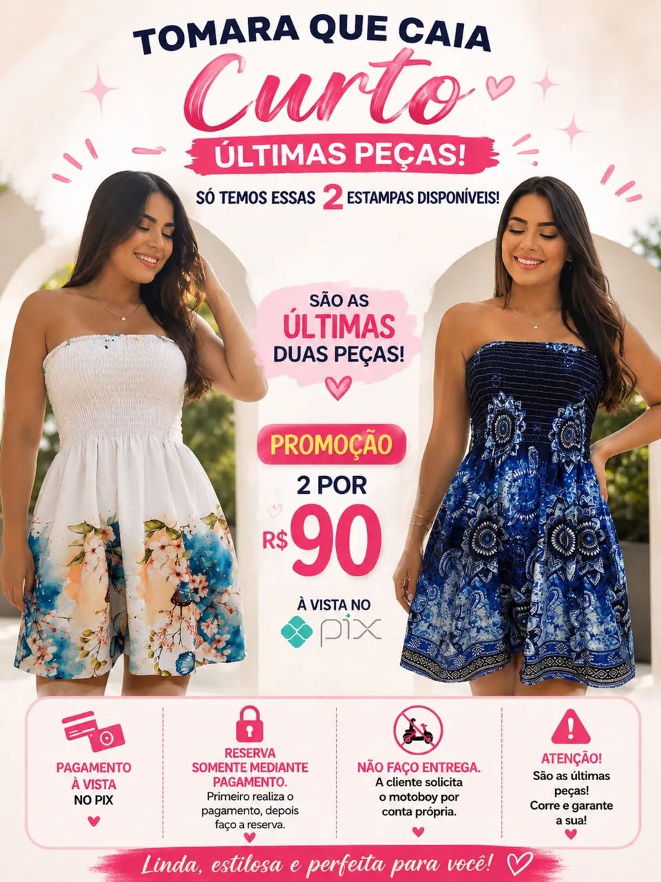 Vestido curto tomara que caia