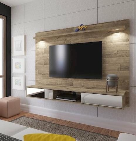 Painel para tv ate 65 Platinum cor Rustico