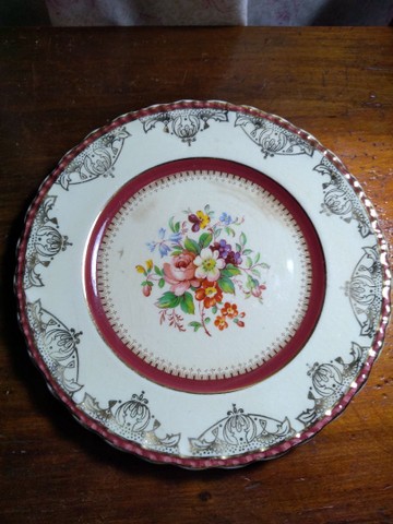Prato de porcelana Grindley Engrand antigo dec.40 .