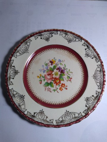 Prato de porcelana Grindley Engrand antigo dec.40 . - Foto 3