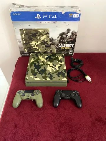 Console PS4 Slim 1TB Edição Limitada Call of Duty WWII Seminovo