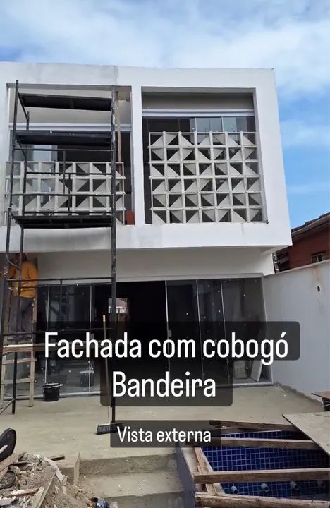 Tijolos vazado decorativo em cimento