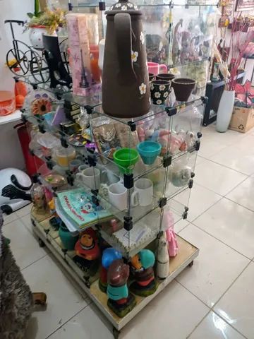 MUITO BARATO! BALCÃO VITRINE EM VIDRO com rodinhas  - Foto 2