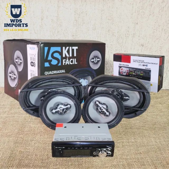 Auto Rádio com Auto Falantes 6X9" e 6" 280W - Foto 2