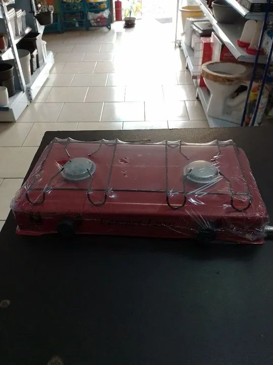 Fogão camper vermelho 2 bocas novo